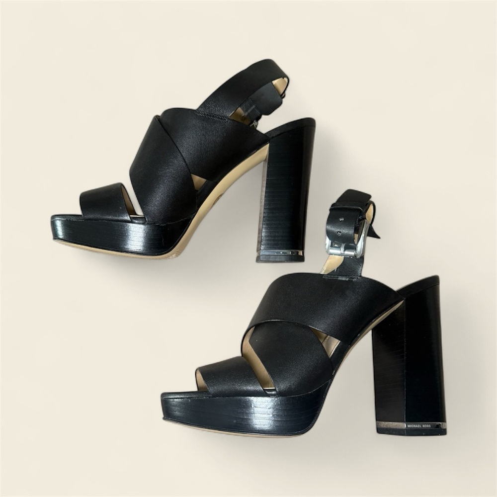 MICHAEL Michael Kors Black Block Heel Sandals